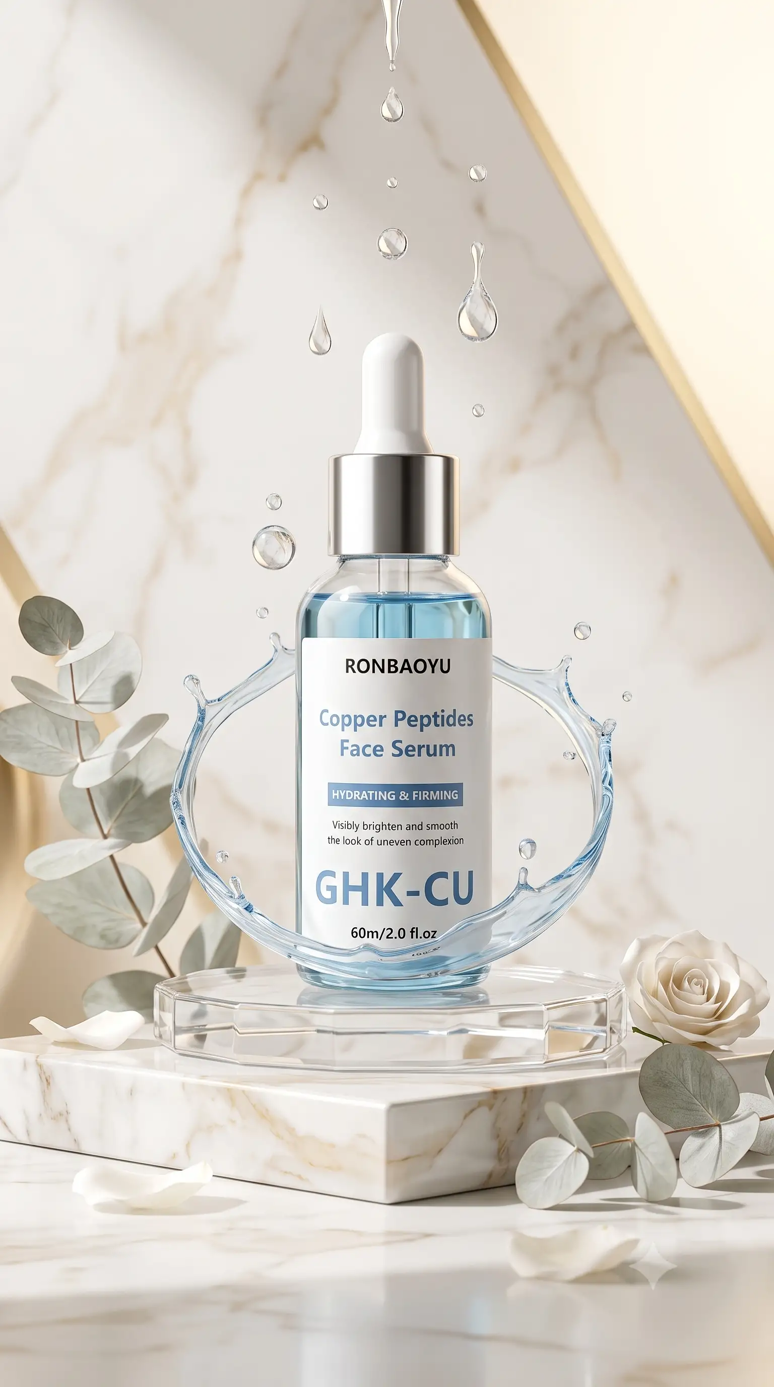RONBAOYU - GHK-Cu Copper Peptides Face Serum - Hydrating & Firming - 60ml/2.0 fl.oz