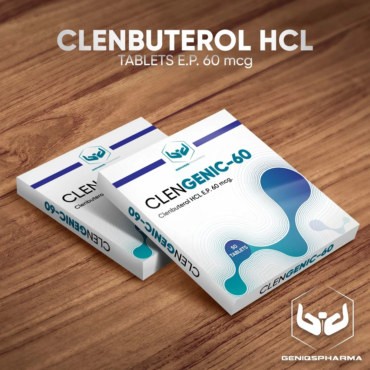 Geniqspharma - Clengenic-60 (Clenbuterol HCL Tablets E.P.) - 60mcg - 50 Tablets